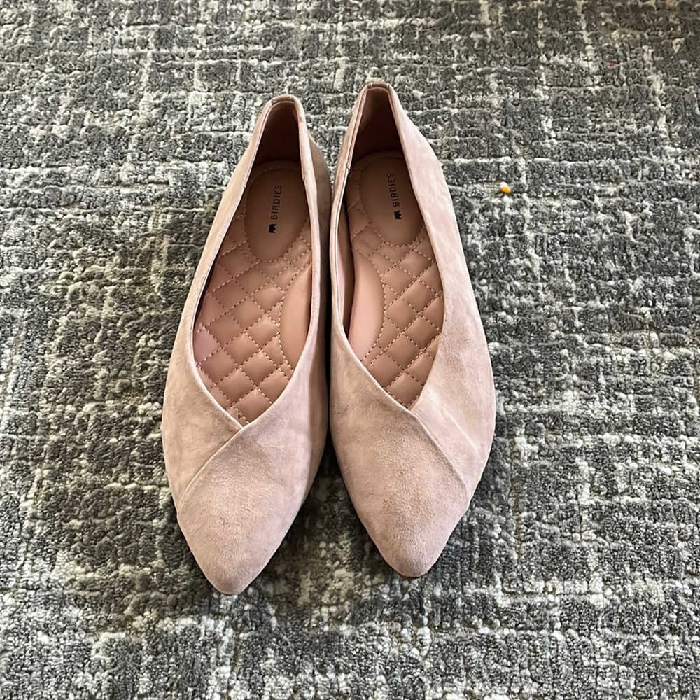 Gently used birdies pink flats size 8